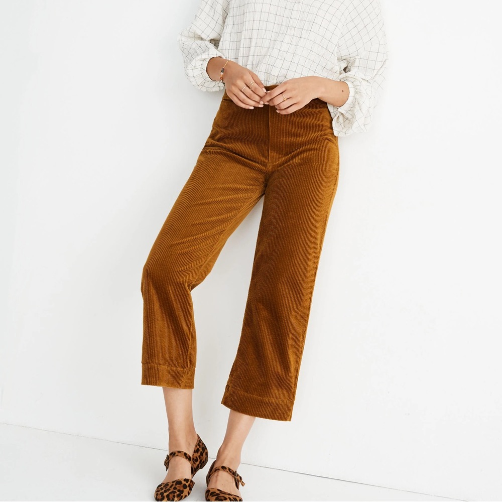 madewell slim emmett wide-leg crop